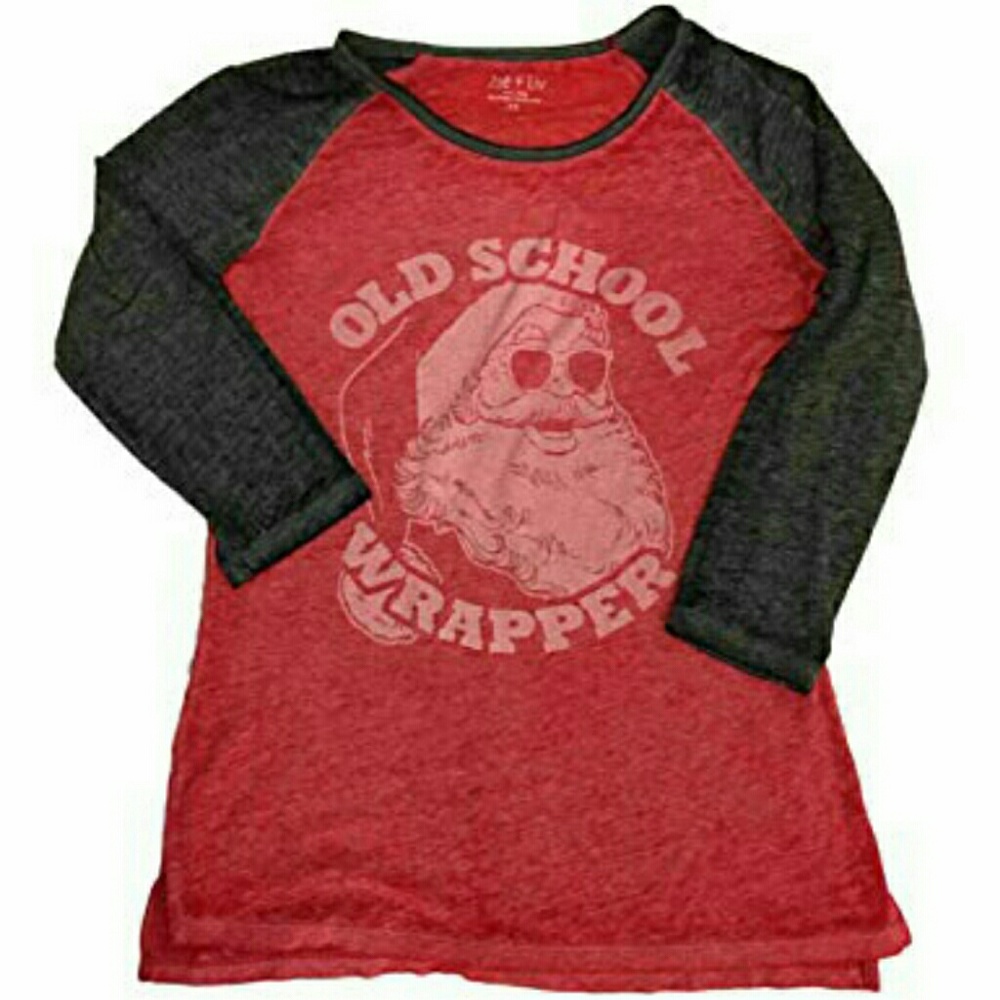 Zoe + Liv Old School Wrapper Christmas Top/Tee